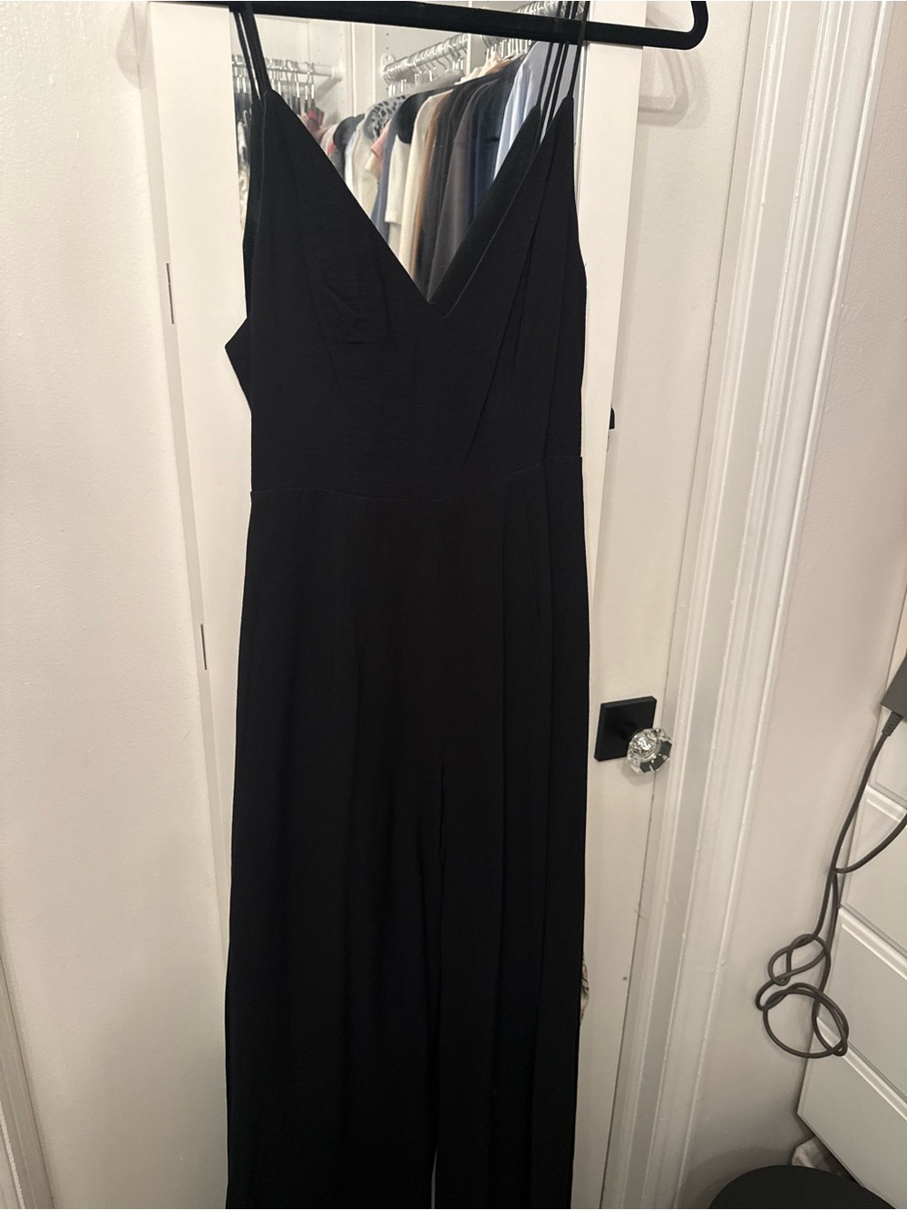 Finders Keepers Black V-Neck Wide-Leg Jumpsuit